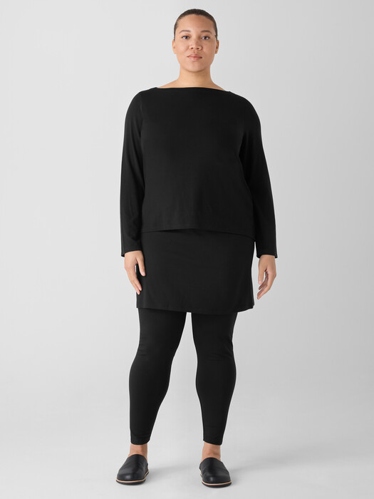 Stretch Jersey Knit Skirted Legging