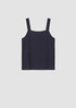 Silk Georgette Crepe Square Neck Tank