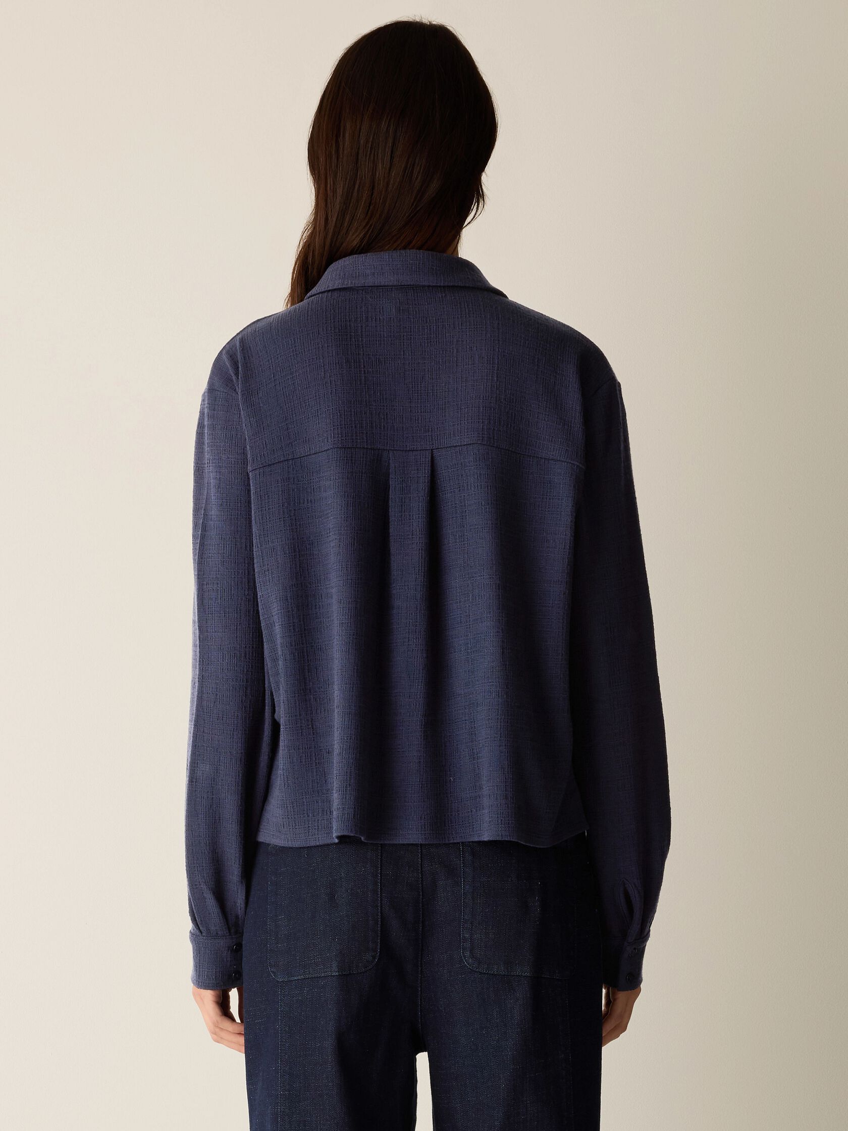 Cross Hatch Stretch Jersey Classic Collar Shirt