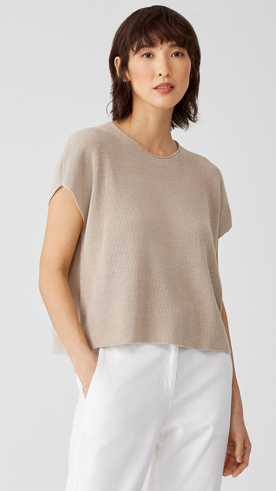 Organic Linen Cotton Square Top