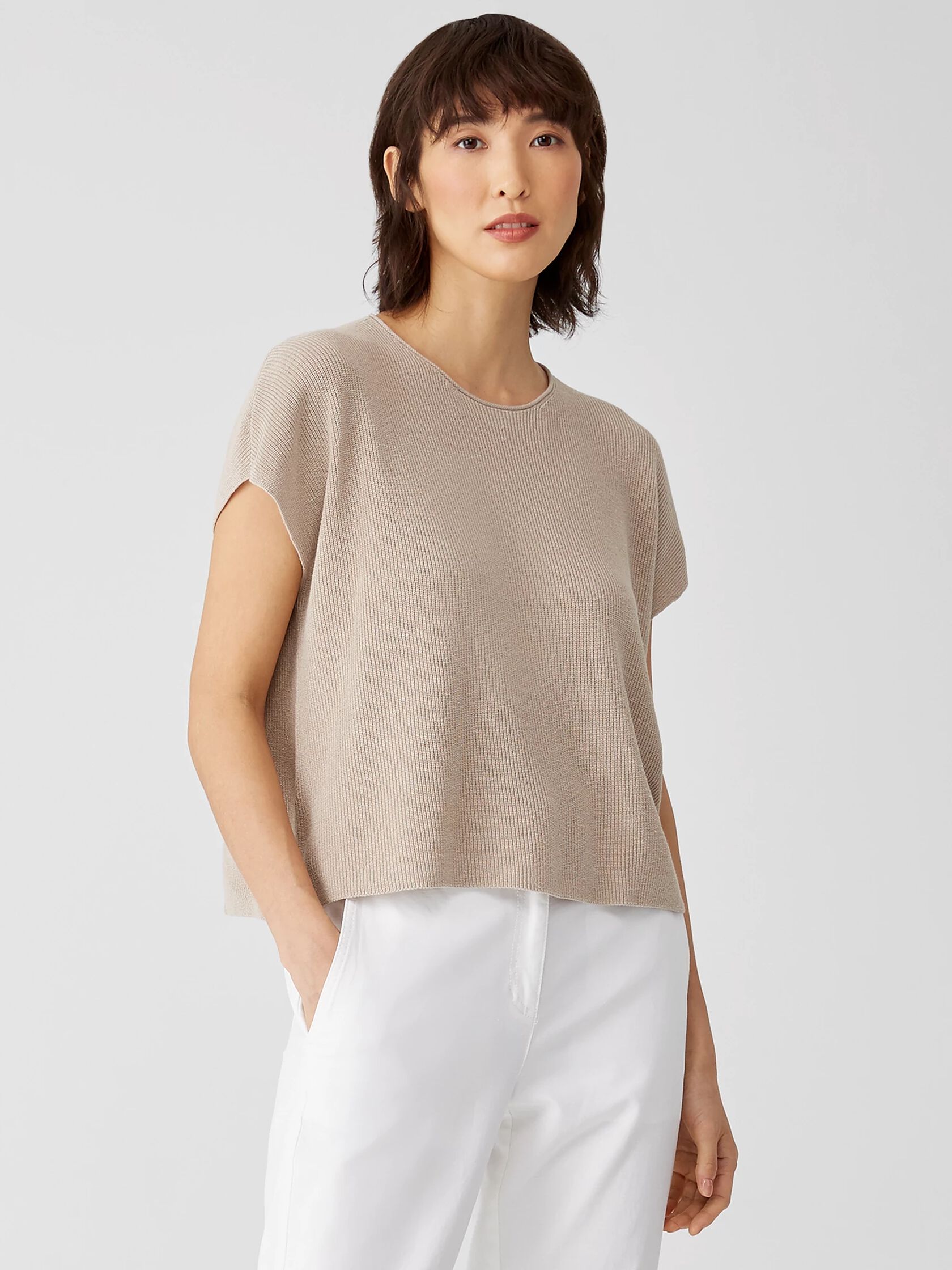 Organic Linen Cotton Square Top