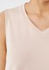 Stretch Jersey Knit V-Neck Tank