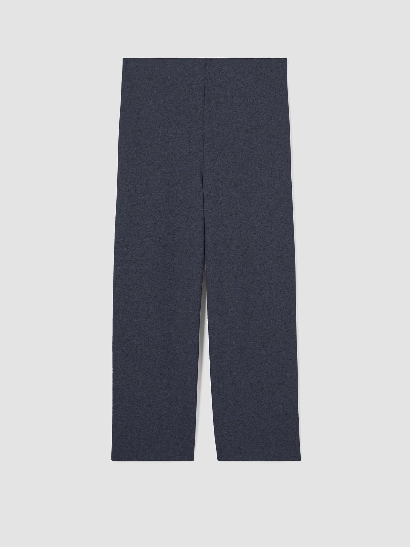 Organic Cotton Melange Crepe Wide-Leg Pant