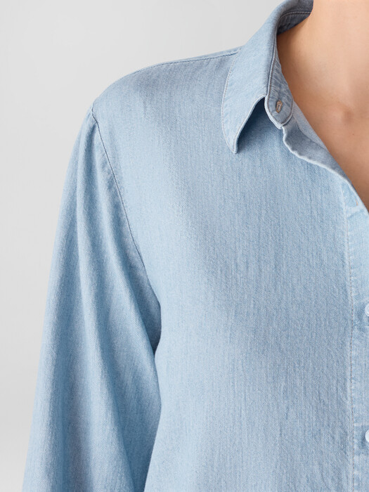 Airy Organic Cotton Twill Classic Collar Shirt