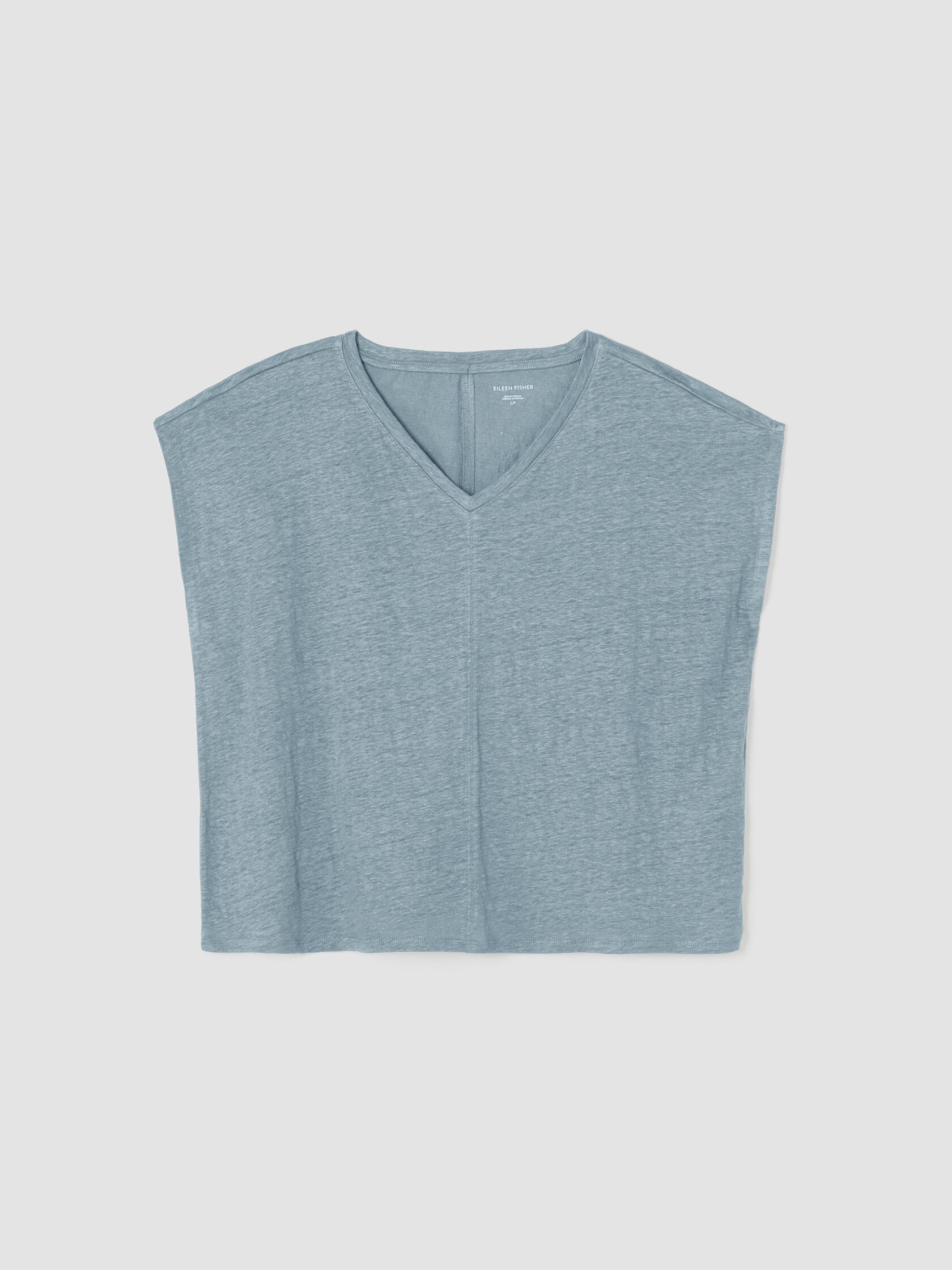 Organic Linen Jersey V-Neck Tee