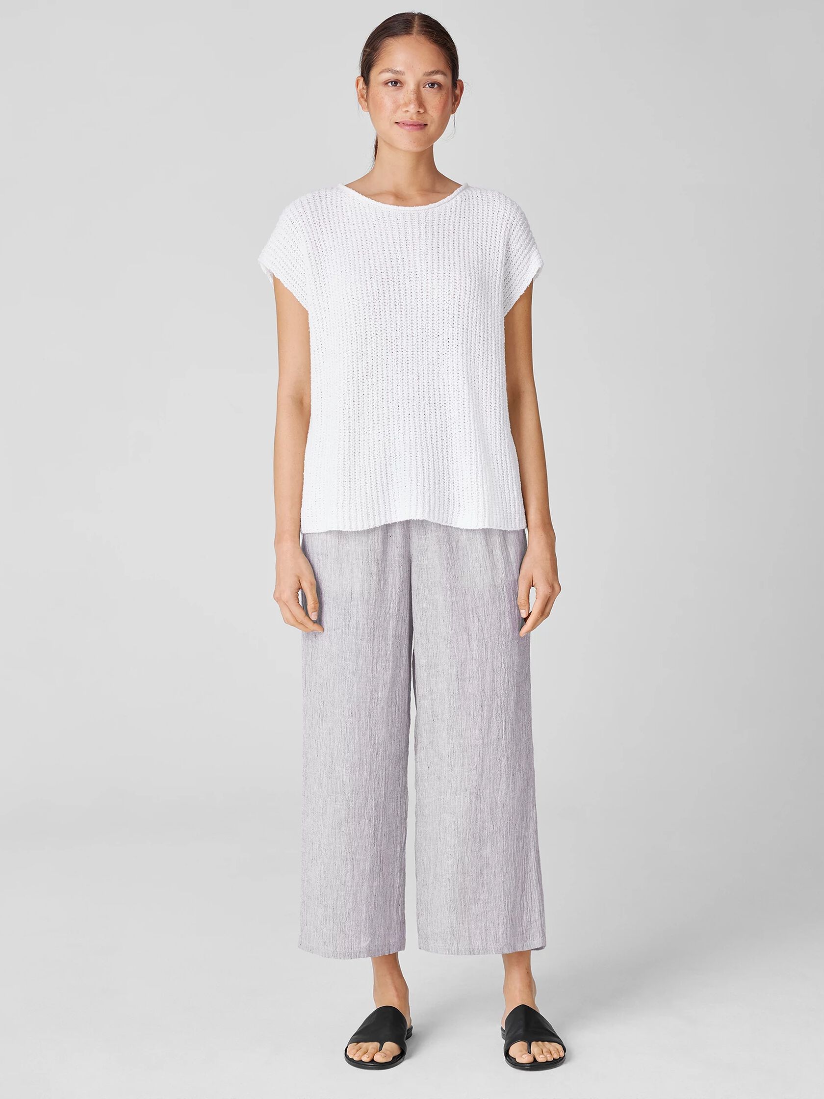 Peruvian Organic Cotton Boucle Square Top | EILEEN FISHER