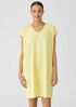 Pima Cotton Stretch Jersey V-Neck Dress