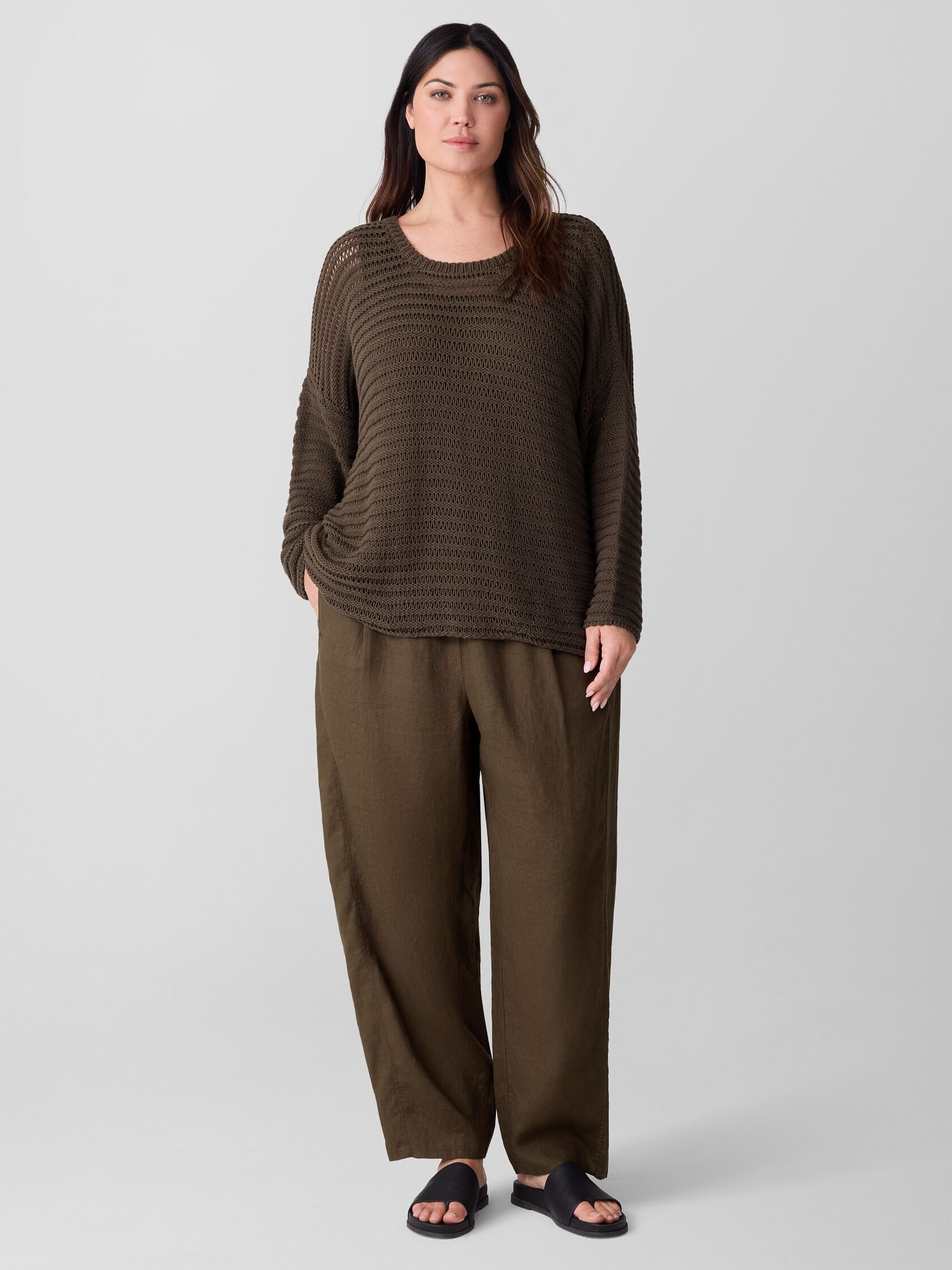 Peruvian Organic Cotton Cord Crew Neck Top