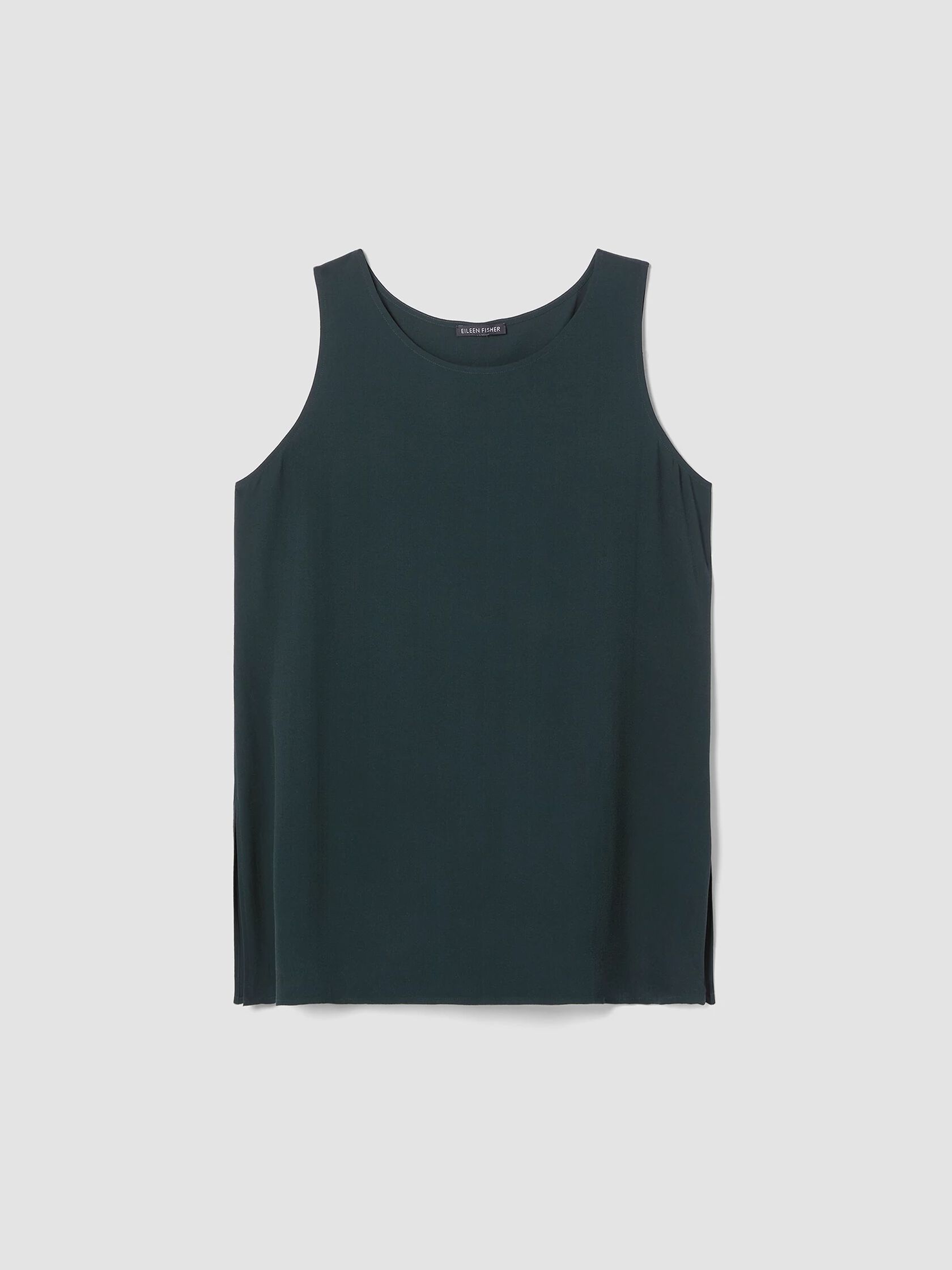 Silk Georgette Crepe Ballet Neck Tank