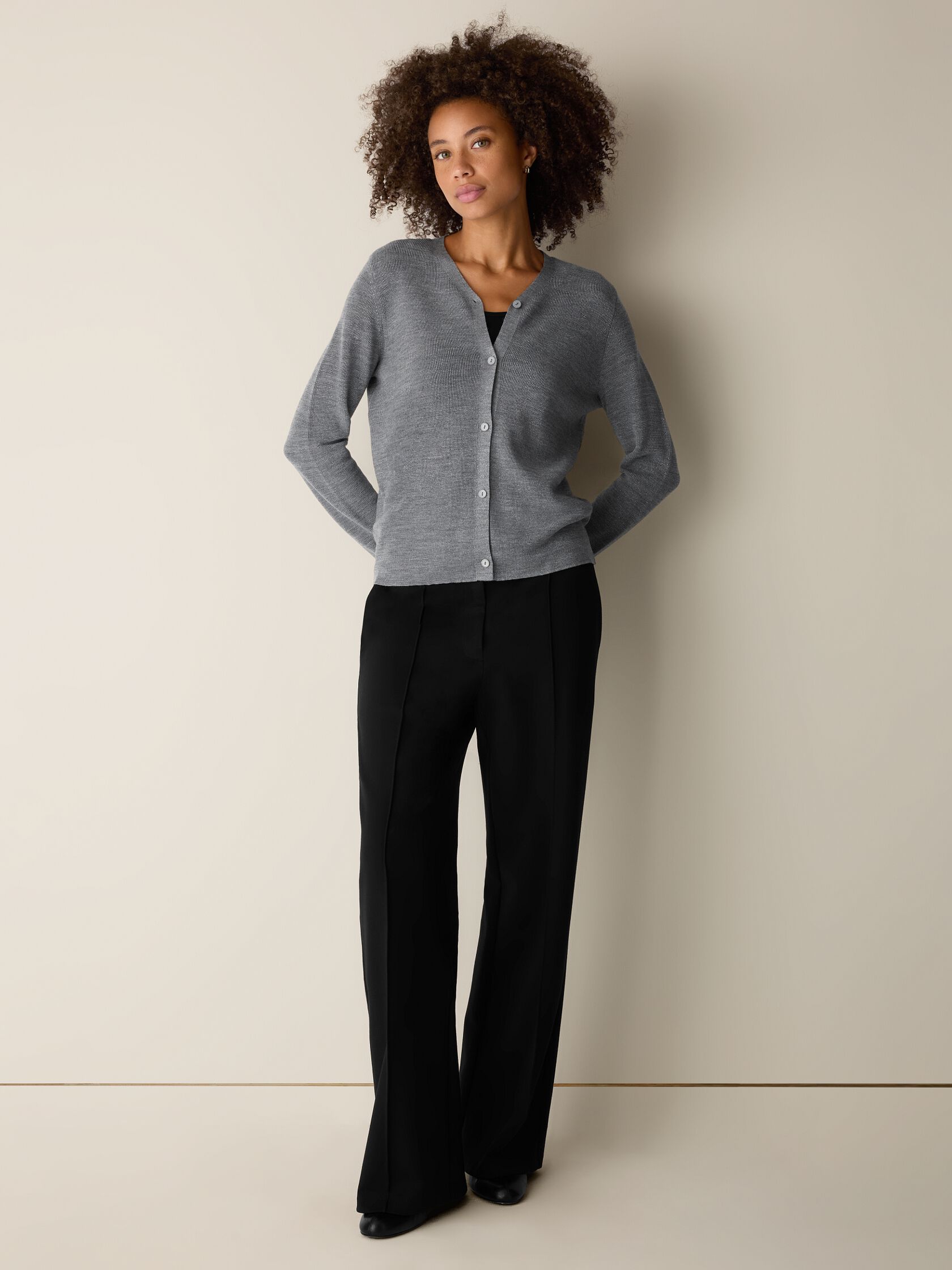Wool Shimmer Cardigan in Regenerative Wool