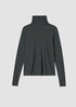 Pima Cotton Blend Turtleneck Top