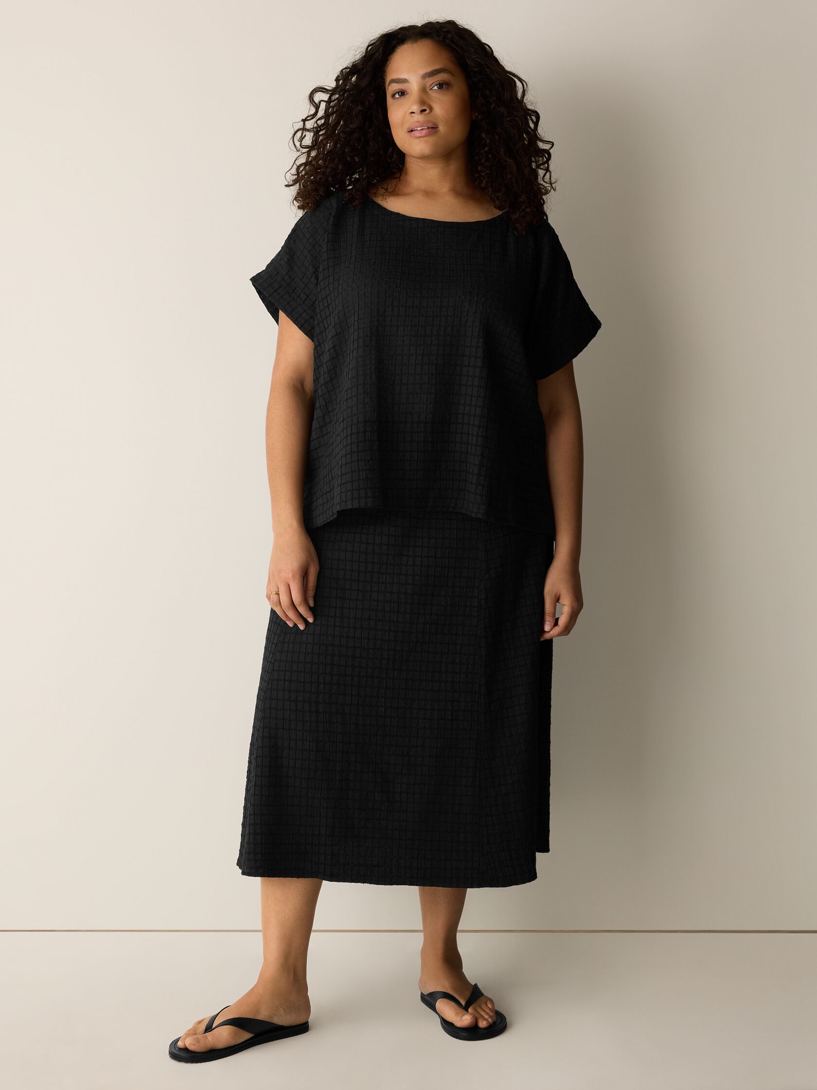Organic Cotton Voile Box Skirt