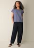Striped Organic Cotton Slub Crew Neck Tee