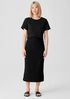 Washable Stretch Crepe Pencil Skirt