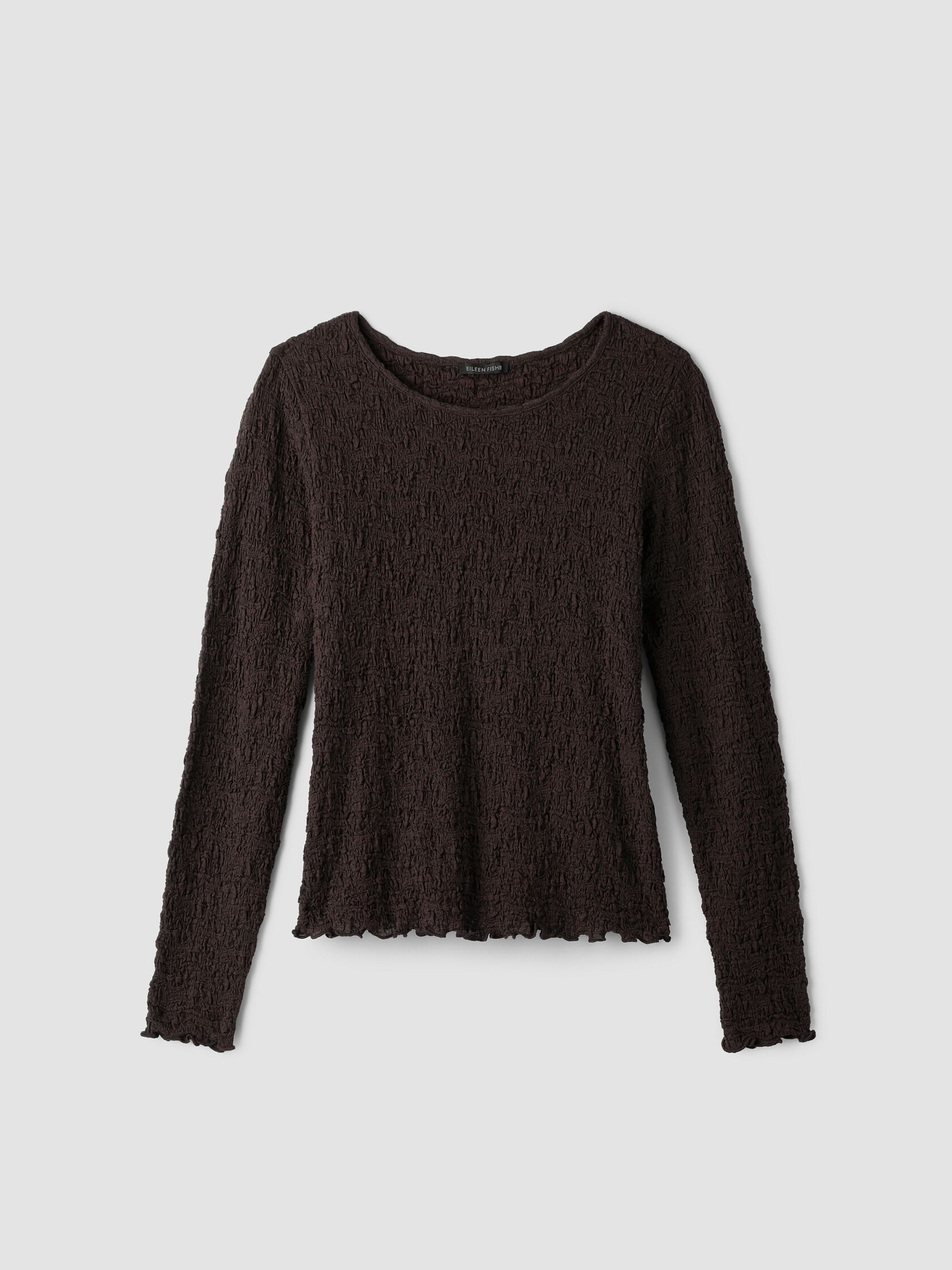 Bubble Jacquard Round Neck Top