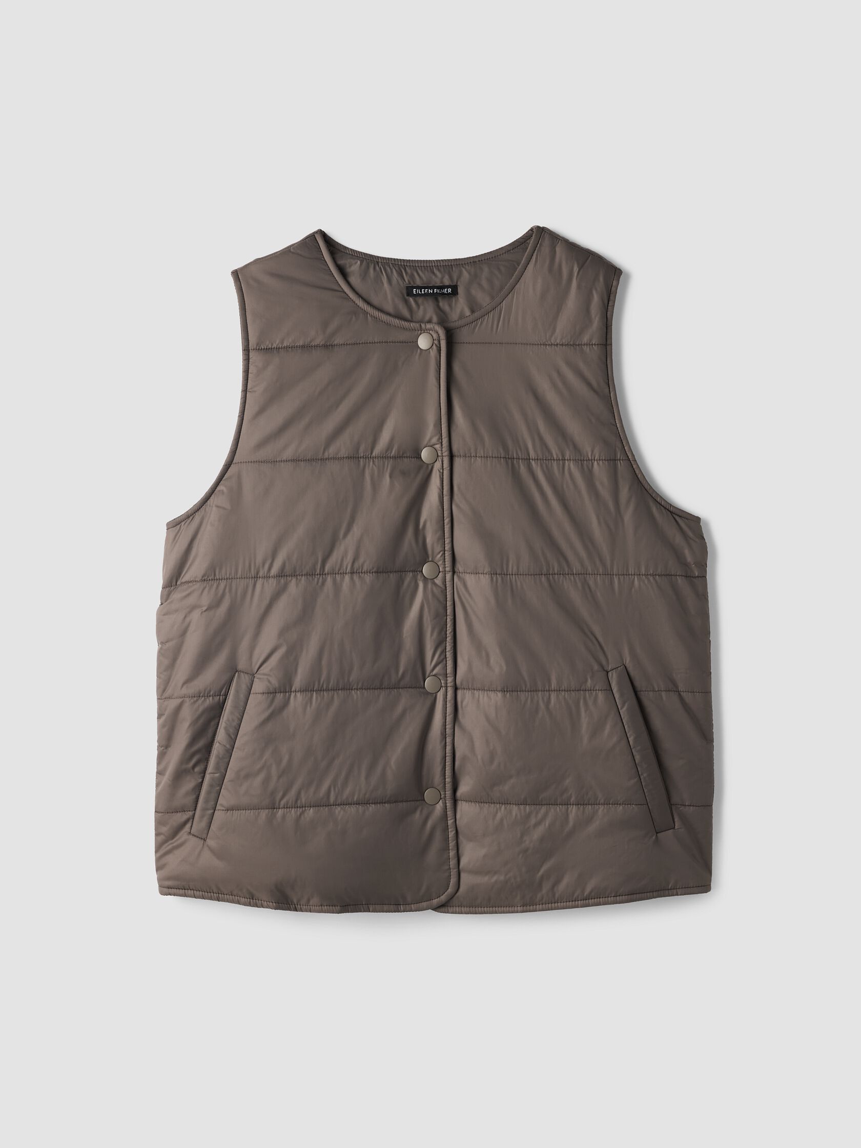Eggshell Recycled Nylon Quilted Vest