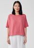 Organic Linen Cotton Slub Bateau Neck Top