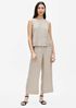 Washed Organic Linen Delave Wide-Leg Pant