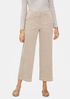 Cotton Corduroy Wide-Leg Ankle Pant