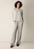 Textured Satin Straight Pant