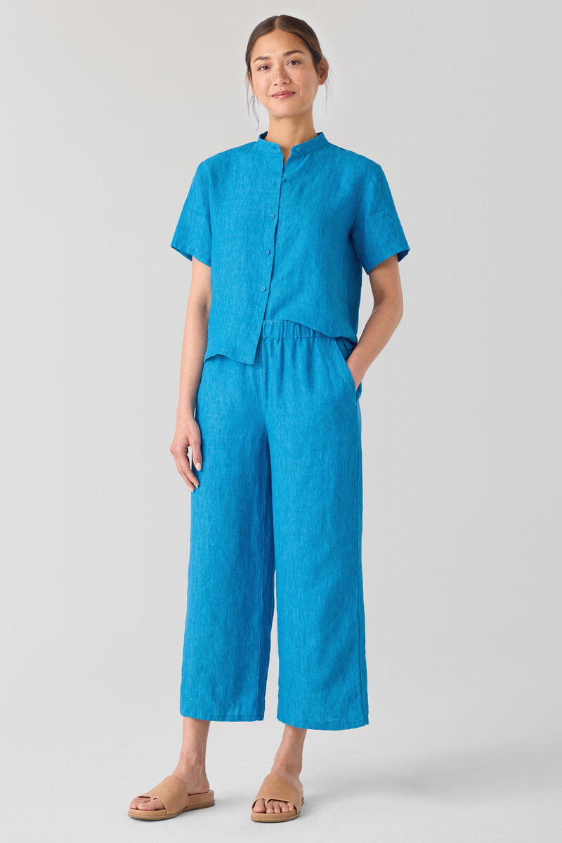 Washed Organic Linen Délavé Wide-Leg Pant Washed Organic Linen Délavé Wide-Leg Pant