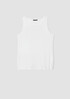 Stretch Jersey Knit Jewel Neck Tank