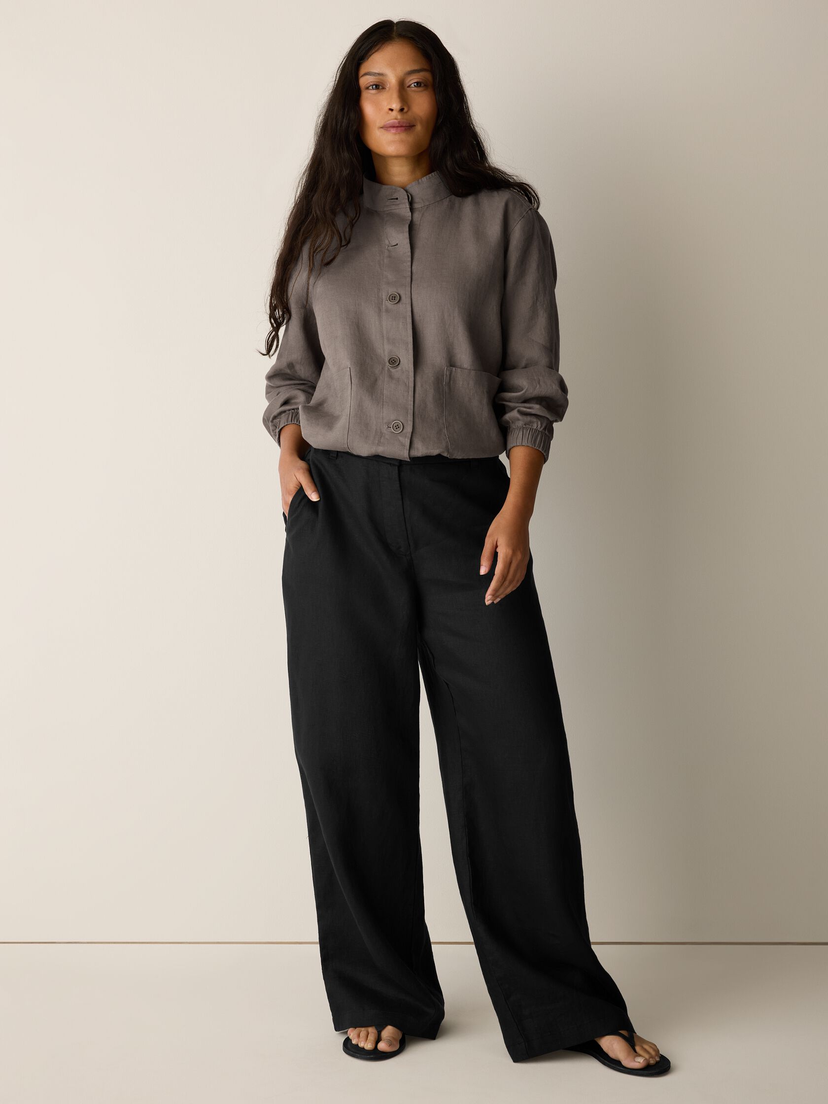 Organic Linen Flight Jacket