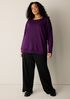 Cozy Brushed Terry Hug Crew Neck Long Top