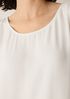 Silk Georgette Crepe Ballet Neck Long Tank