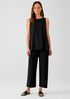 Washable Stretch Crepe Straight Pant