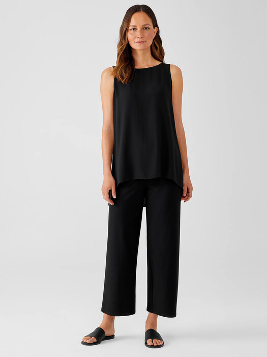 Washable Stretch Crepe Straight Pant