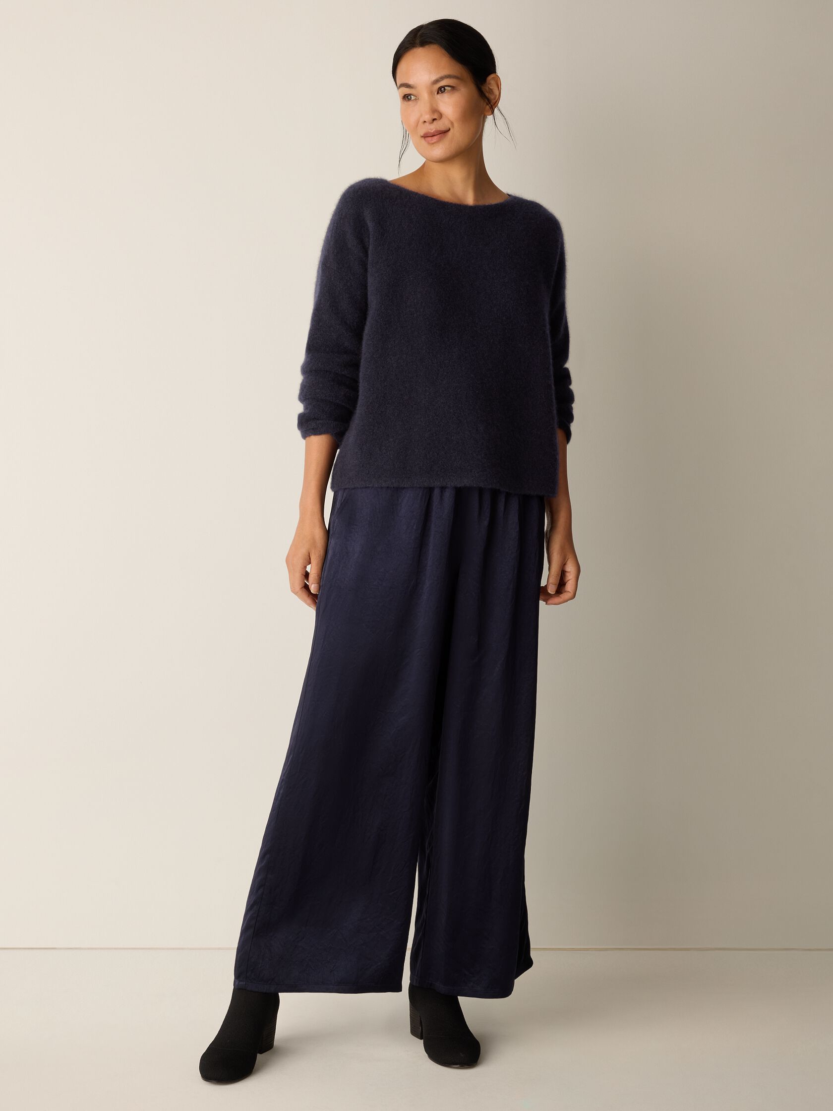 Cashmere Silk Bliss Bateau Neck Top