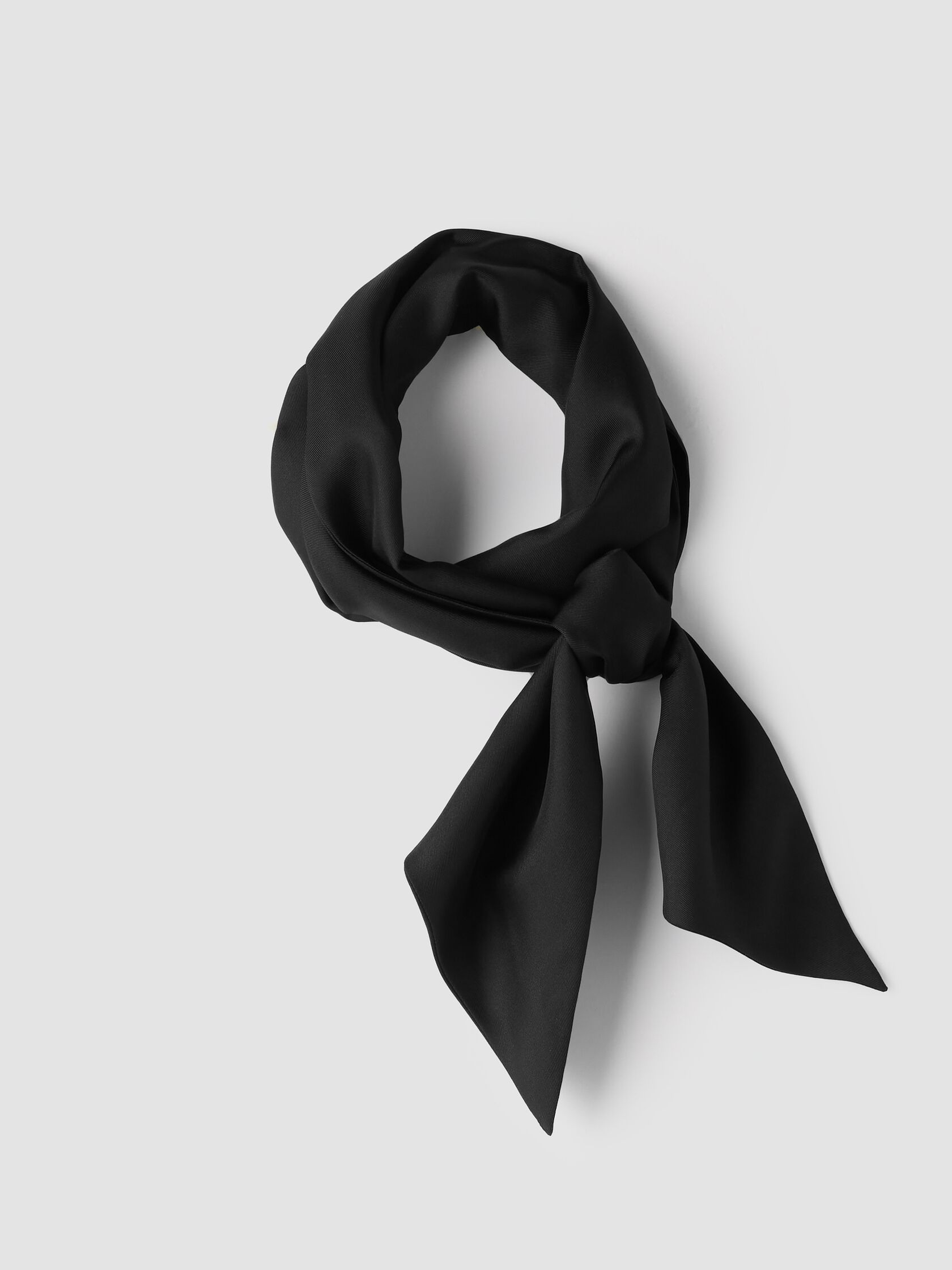 Silk Twill Double Tie Scarf