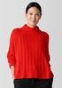Cotton Fluff Rib Turtleneck Top