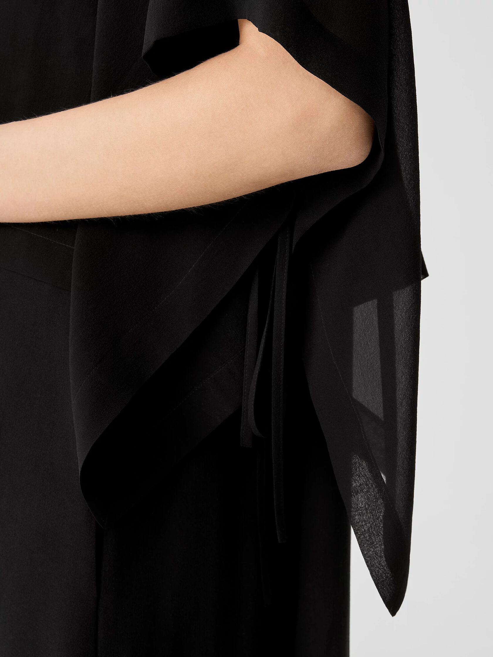 Sheer Silk Georgette Poncho