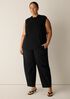 Stretch Silk Jersey Cowl Neck Tank