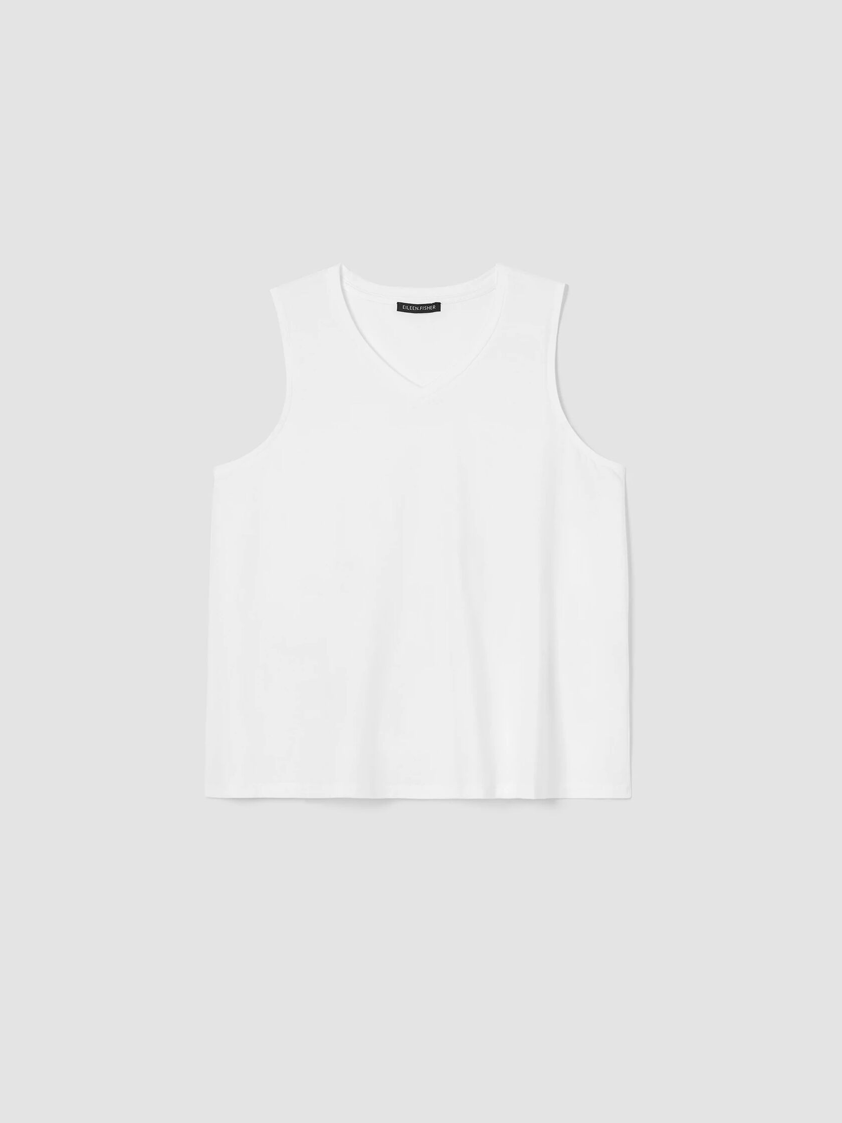 Stretch Jersey Knit V-Neck Tank