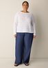 Organic Linen Cotton Slub Bateau Neck Top