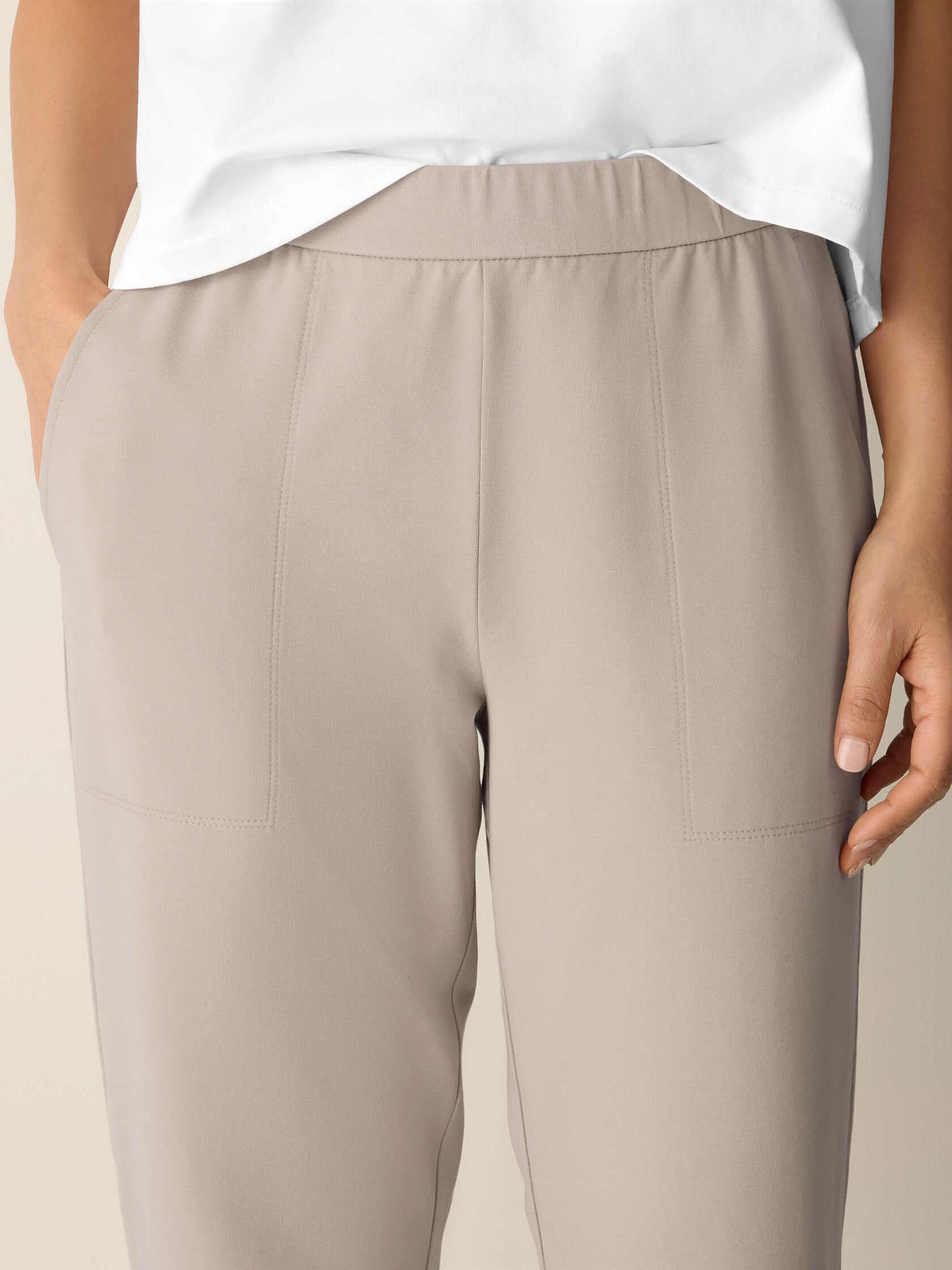 Pima Cotton Stretch Jersey Tapered Pant