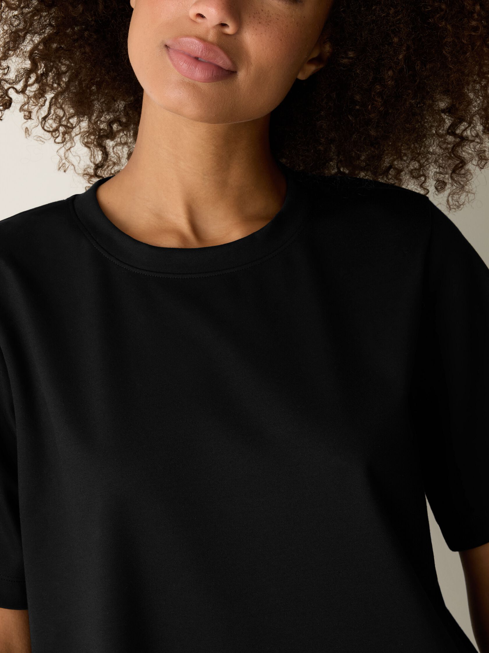 Lightweight Ponte Crew Neck Tee