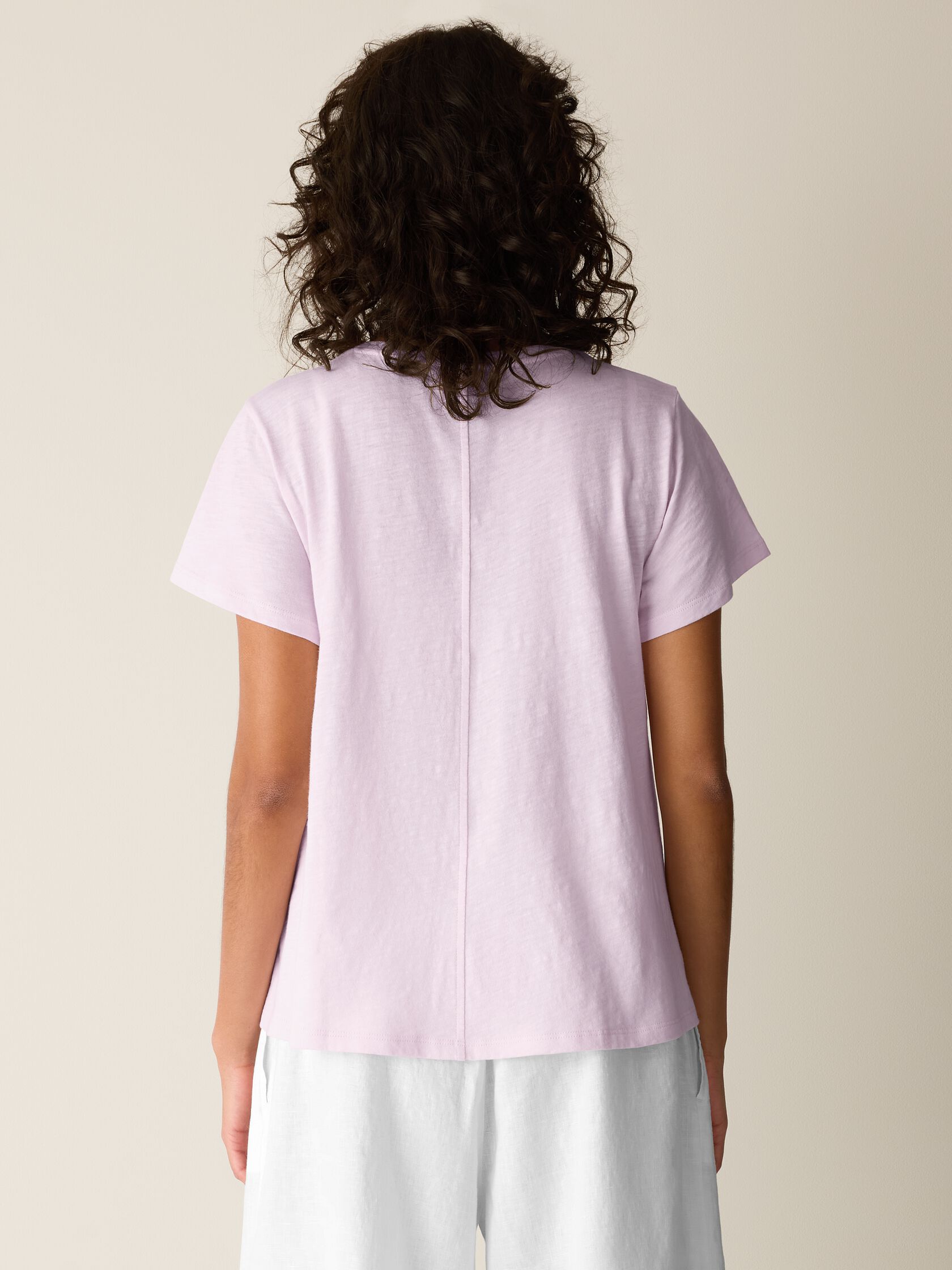 Organic Cotton Slubby Jersey Crew Neck Tee