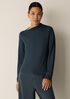 Stretch Jersey Knit Drape Neck Top