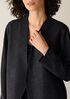 M&eacute;lange Felted Wool Jersey Angled Jacket in&nbsp;Regenerative Wool
