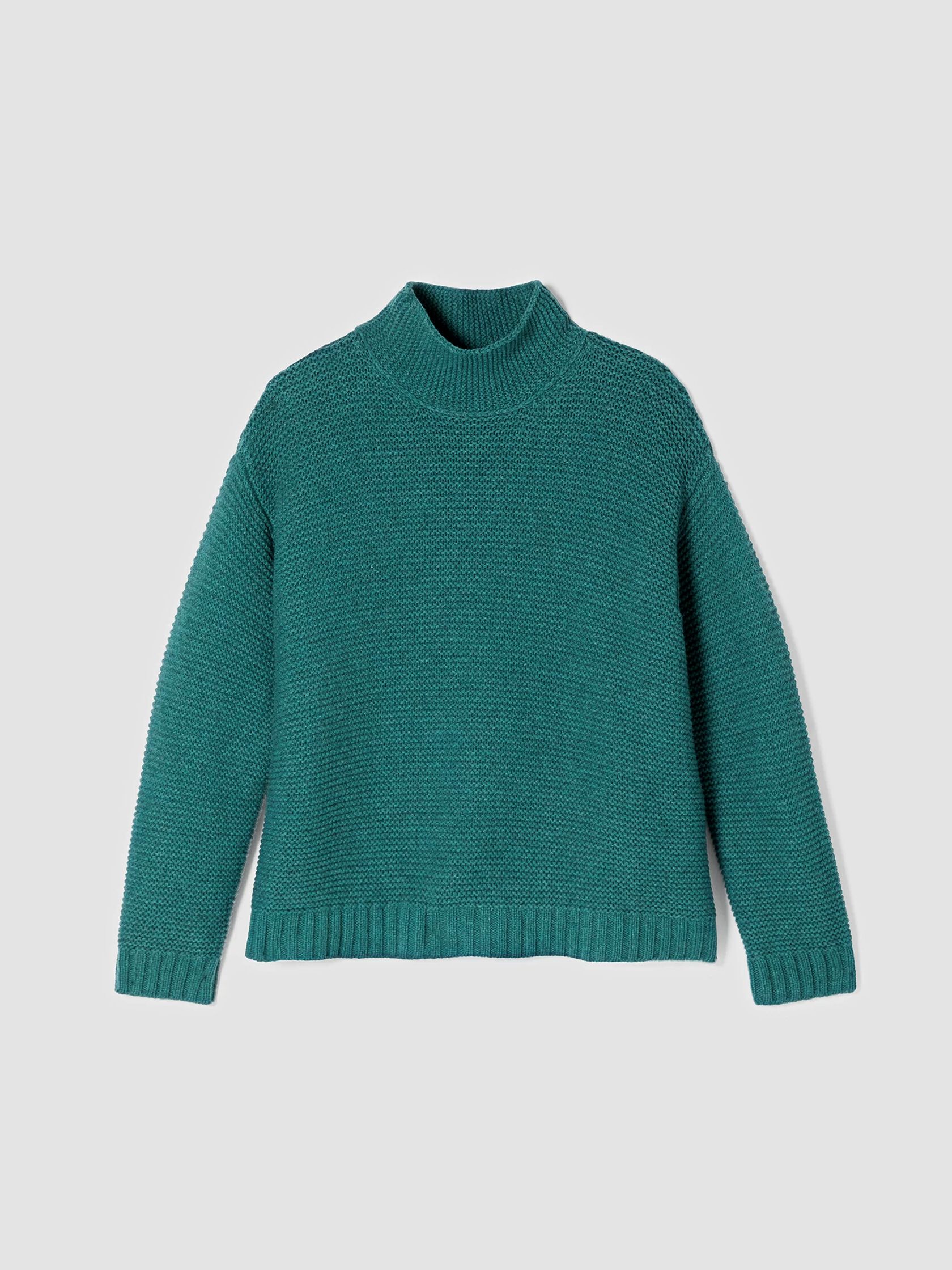 Recycled Cashmere Wool Funnel Neck Top