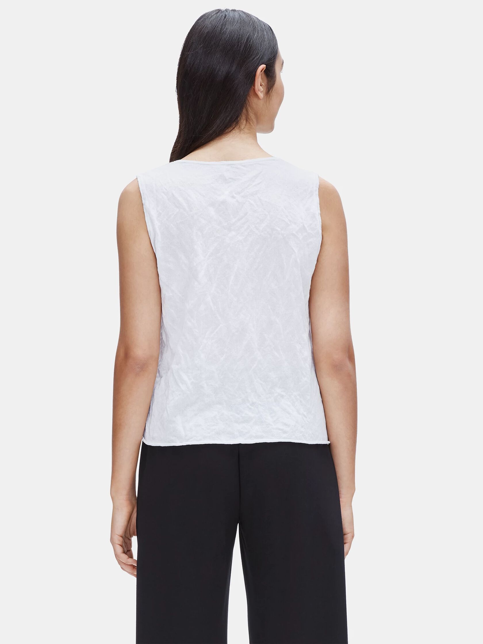 Tencel & Metal V-Neck Shell