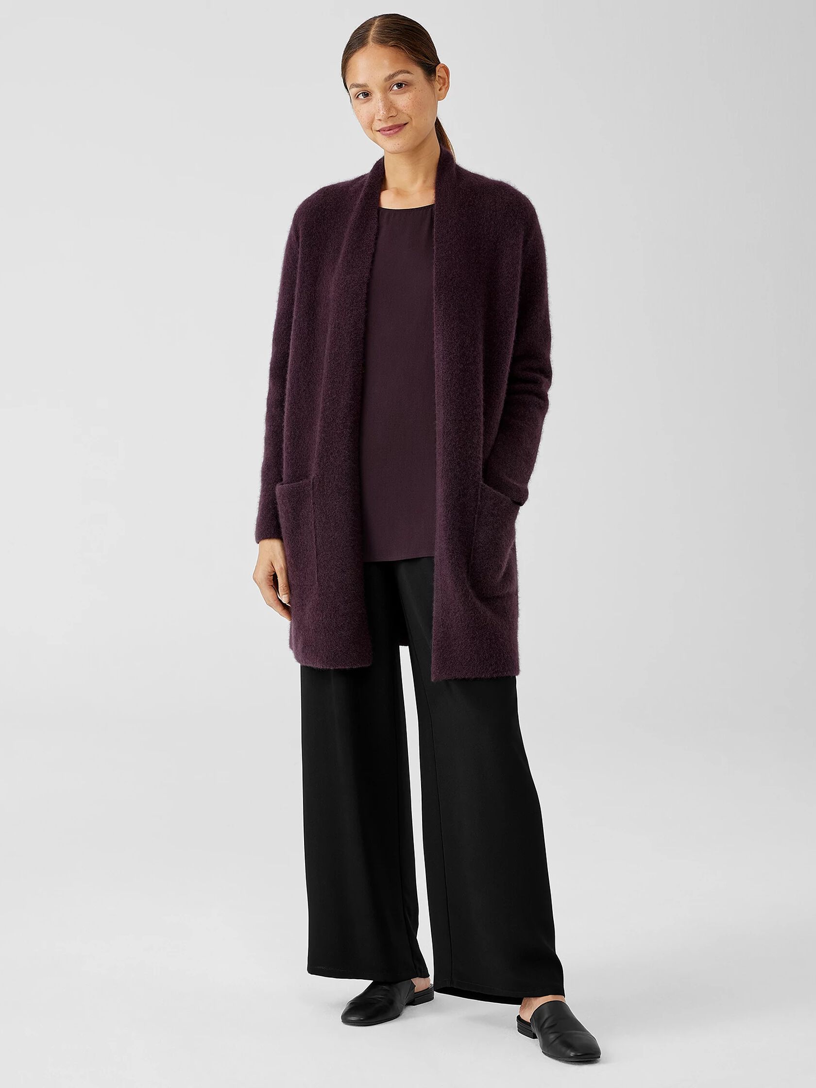 Eileen Fisher - Women's Sweater Stone for Eileen Fisher - Black - Size: One Size Regular