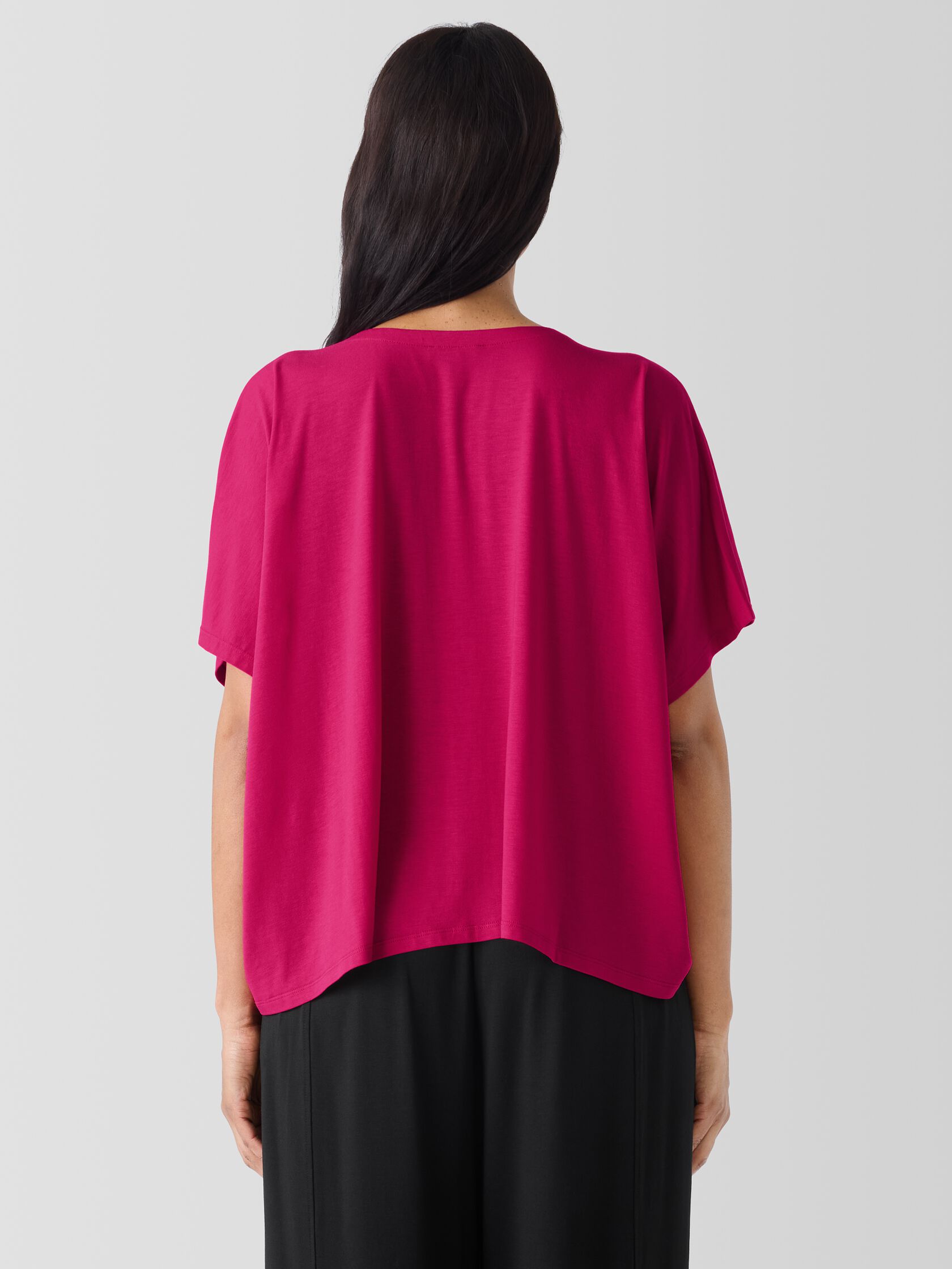 Fine Jersey Crew Neck Box-Top