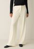 Stretch Wool Crepe Wide-Leg Trouser
