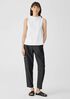 Pima Cotton Stretch Jersey Funnel Neck Tank