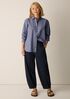 Cotton Indigo Knit Denim Lantern Pant